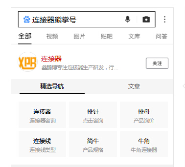 連接器熊掌號(hào)高級(jí)名片